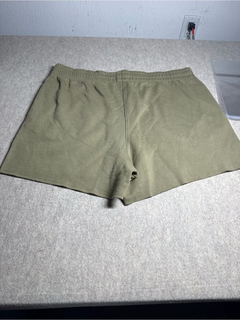 PINK Victoria's Secret Olive Terry Lounge Shorts with Side Logo - Picture 5 of 5